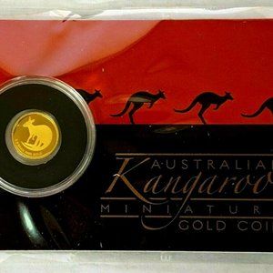 2016 Australia Mini Roo $2 0.5 Gram .9999 Pure Gold Kangaroo Proof Coin in Card